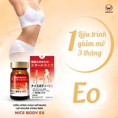 Viên Uống Giảm Mỡ Bụng Lợi Khuẩn Gừng Đen Nice Body Wakenko [60 Viên]
