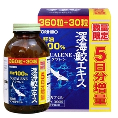 Viên Uống Dầu Cá Orihiro Squalene Nhật Bản [390 Viên]