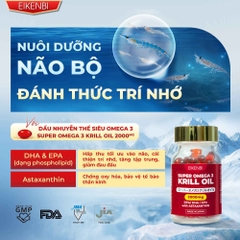 Dầu Nhuyễn Thể Super Omega 3 Krill Oil Eikenbi Nhật Bản [Hộp 60 viên]