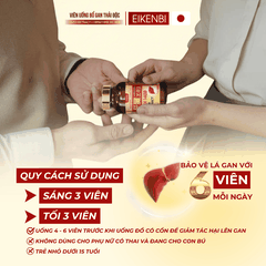 Viên Uống Bổ Gan Thải Độc Liver Extract+ Orithine Ex1400 Eikenbi [180 viên]