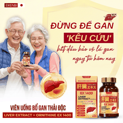Viên Uống Bổ Gan Thải Độc Liver Extract+ Orithine Ex1400 Eikenbi [180 viên]