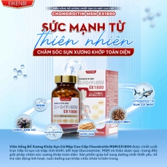 Viên Uống Bổ Xương Khớp Sụn Cá Mập Cao Cấp Chondroitin MSM Ex1800 Eikenbi [180 viên - Date: Tháng 06/2026]