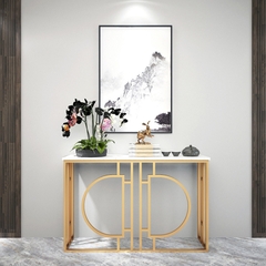 Bàn console chân sắt mặt đá BCL-07