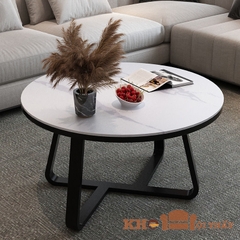 Bàn sofa tròn mặt đá ceramic chống thấm chống trầy hiện đại BTS-97