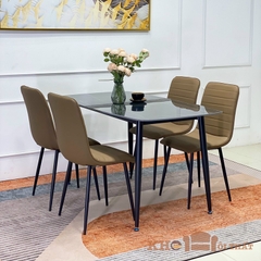 Bộ bàn ăn 4 ghế mặt đá giá rẻ BBA-07