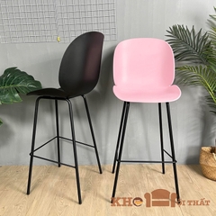 Ghế quầy bar nhựa chân thép Beetle GBB-22