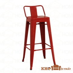 Ghế quầy bar tolix chân cao có lưng tựa lưng GBB-12