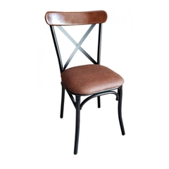 Ghế Bistro mặt nệm khung sắt sơn tĩnh điện GCF-08