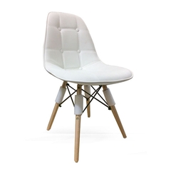 Ghế cafe nệm cúc chân gỗ GCF-04