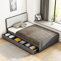 Giường ngủ gỗ MDF đầu giường bọc nệm GNG-08