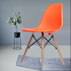 Ghế eames nhựa chân gỗ, ghế ăn - ghế cafe giá rẻ GCF-01