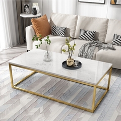 Bàn sofa mặt đá hình chữ nhật đơn giản BTS-18