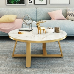 Bàn trà sofa tròn mặt đá ceramic chống thấm chống trầy BTS-82