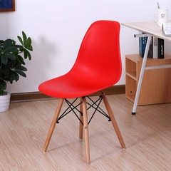 Ghế eames nhựa chân gỗ, ghế ăn - ghế cafe giá rẻ GCF-01