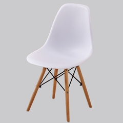 Ghế eames nhựa chân gỗ, ghế ăn - ghế cafe giá rẻ GCF-01