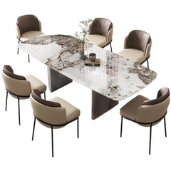 Bộ bàn ăn cao cấp 6 ghế minotti BBA-36