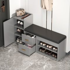 Tủ giày nhỏ gọn có nệm ngồi gỗ MDF KG-37