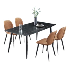 Bộ bàn ăn mặt đá hình chữ nhật 4 ghế giá rẻ BBA-74
