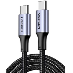 Cáp sạc, dữ liệu USB Type-C to Type-C dài 1,5M bọc dù hỗ trợ PD 100W Ugreen 70428 cao cấp