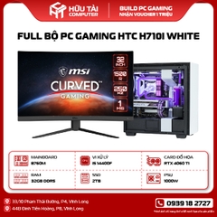 Full Bộ PC Gaming HTC H710i White (MAIN B760M, CPU i5 14400F, RAM 32GB, SSD 2TB, NVIDIA RXT 4060 Ti, PSU 1000W)