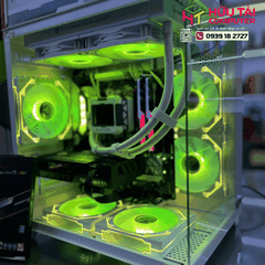 PC GAMING HTC JETEK CSGO2 D.VA2 WHITE ( ASROCK B550M STEEL LEGEND , Ryzen 7 5700X3D, Ram G.Skill Trident Z RGB 16GB DDR4 3600MHz , SSD Apacer AS2280P4U 512G, MIK C650B 650W 80PLUS,   )