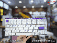 Bàn phím cơ có dây AULA HERO 84 tím trắng, Black king magnetic switch