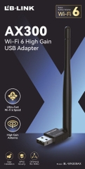 WN300AX AX300 WiFi 6 Bộ chuyển đổi USB có ăng -ten tăng cao
