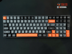 Bàn phím cơ 3 mode gaming AULA S100 Pro đen xám cam, Red switch (3411)