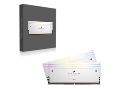 CORSAIR Dominator Titanium RGB 48GB Memory Kit, White, 48GB (2x24GB) 6000MHz CL30 (CMP48GX5M2B6000C30W)