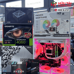 PC GAMING HTC JETEK CSGO2 D.VA2 WHITE ( ASROCK B550M STEEL LEGEND , Ryzen 7 5700X3D, Ram G.Skill Trident Z RGB 16GB DDR4 3600MHz , SSD Apacer AS2280P4U 512G, MIK C650B 650W 80PLUS,   )
