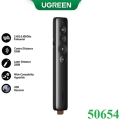 Bút trình chiếu Laser không dây chính hãng Ugreen 50654 cao cấp (Led đỏ, chiếu xa 200M)
