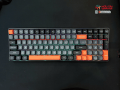 Bàn phím cơ 3 mode gaming AULA S100 Pro đen xám cam, Red switch (3411)