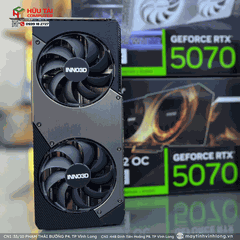 Card màn hình Inno3D Geforce RTX 5070 TWIN X2 OC/12GB GDDR7/192-bit/DP+DP+DP+HDMI(N50702-12D7X-195064N) Black