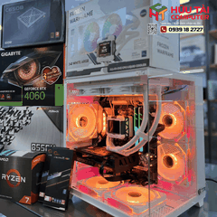 PC GAMING HTC JETEK CSGO2 D.VA2 WHITE ( ASROCK B550M STEEL LEGEND , Ryzen 7 5700X3D, Ram G.Skill Trident Z RGB 16GB DDR4 3600MHz , SSD Apacer AS2280P4U 512G, MIK C650B 650W 80PLUS,   )