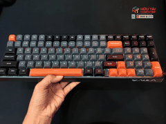 Bàn phím cơ 3 mode gaming AULA S100 Pro đen xám cam, Red switch (3411)