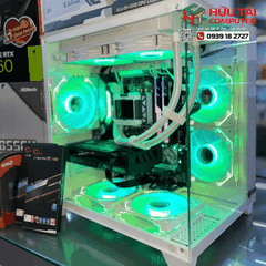 PC GAMING HTC JETEK CSGO2 D.VA2 WHITE ( ASROCK B550M STEEL LEGEND , Ryzen 7 5700X3D, Ram G.Skill Trident Z RGB 16GB DDR4 3600MHz , SSD Apacer AS2280P4U 512G, MIK C650B 650W 80PLUS,   )
