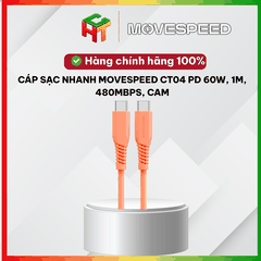 CÁP SẠC NHANH MOVESPEED CT04 PD 60W, 1M, 480MBPS, CAM