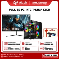 FULL BỘ PC HTC T-WOLF CSGO (Main HUANANZHI B760M, CPU I5-12400F, RXT 3050 6GB, Ram 16GB, SSD 256GB, PSU V600P 600W)