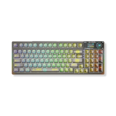 Bàn phím cơ AULA F98 pro 3 mode Màu trắng, đen trong suốt (TypeC + 2.4G + Bluetooth, Ice crystal switch, led RGB)