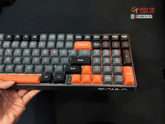 Bàn phím cơ 3 mode gaming AULA S100 Pro đen xám cam, Red switch (3411)