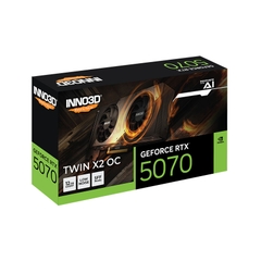 Card màn hình Inno3D Geforce RTX 5070 TWIN X2 OC/12GB GDDR7/192-bit/DP+DP+DP+HDMI(N50702-12D7X-195064N) Black
