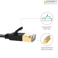 Cáp mạng đúc sẵn Cat7 dài 20m dẹt chính hãng Ugreen 11267 Cao cấp