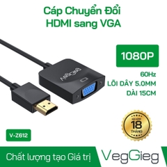Cáp chuyển đổi từ HDMI sang VGA (không audio) VEGGIEG VZ612