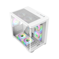 Case máy tính Jetek CSGO2 D.VA2 Trắng | Đen