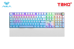 AULA F2088AIR (3916) BÀN PHÍM CƠ GAMING 3 MODE (Phiên bản màu Trắng + xanh dương gradient/ Brown Switch)