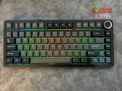 Bàn phím cơ gaming 3 mode AULA F75 đen xám, Milk White switch (8355)