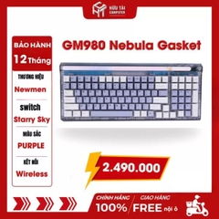 Bàn phím cơ không dây Dual Mode Gasket Newmen GM980 Nebula, Starry Sky Switch