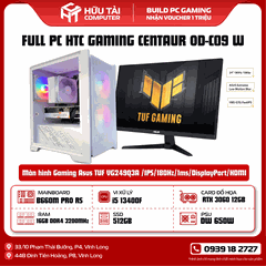 FULL PC HTC GAMING CENTAUR OD-C09 W V2 (B660M , i5 13400F, RAM 16GB, SSD 512GB,PSU 650W, RTX 3060_12GB, Màn hình 24inch)