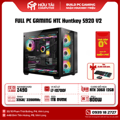 FULL PC GAMING HTC  Huntkey S920 V2 (Main Z490, i7 10700F, RAM 32GB , SSD 1TB,  NGUỒN 800W ,VGA RTX 3060 12GB, CASE Huntkey S980)