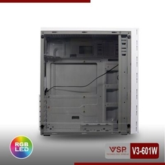 Case VSP V3 601W (Trắng) Gaming Nấp hông Plastic ABS